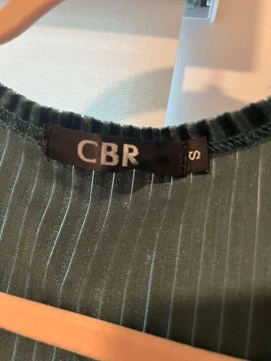 CBR Deep Green Velvet Long Sleeve Dress S / US 4-6 - Picture 2 of 6